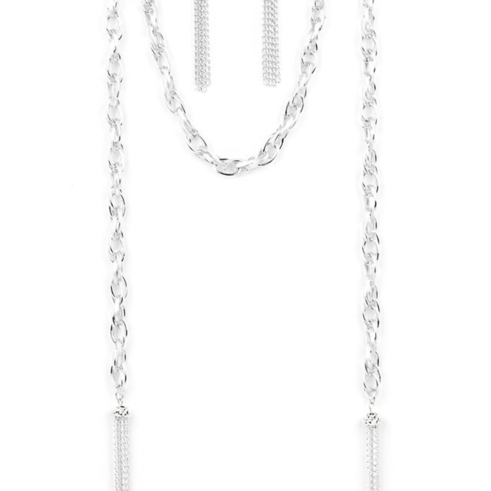 “SCARF-Ed for Attention” necklace and earring set